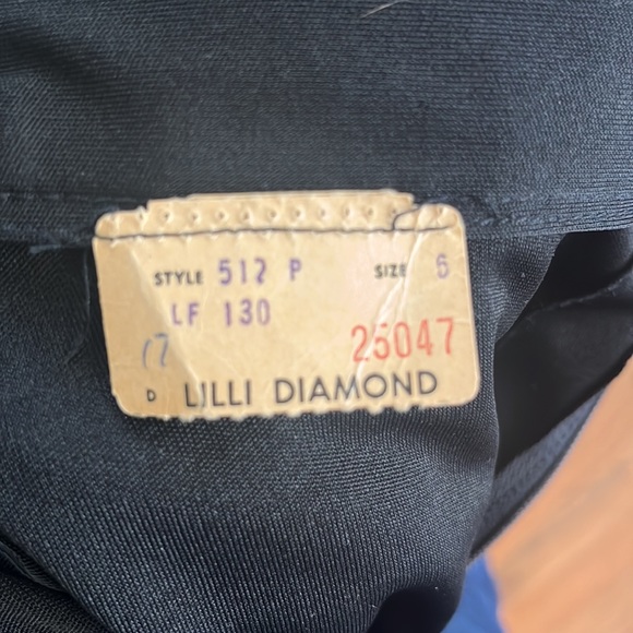 Vintage Lilli Diamond Wide Leg Pants, Size 6 - Picture 3 of 4